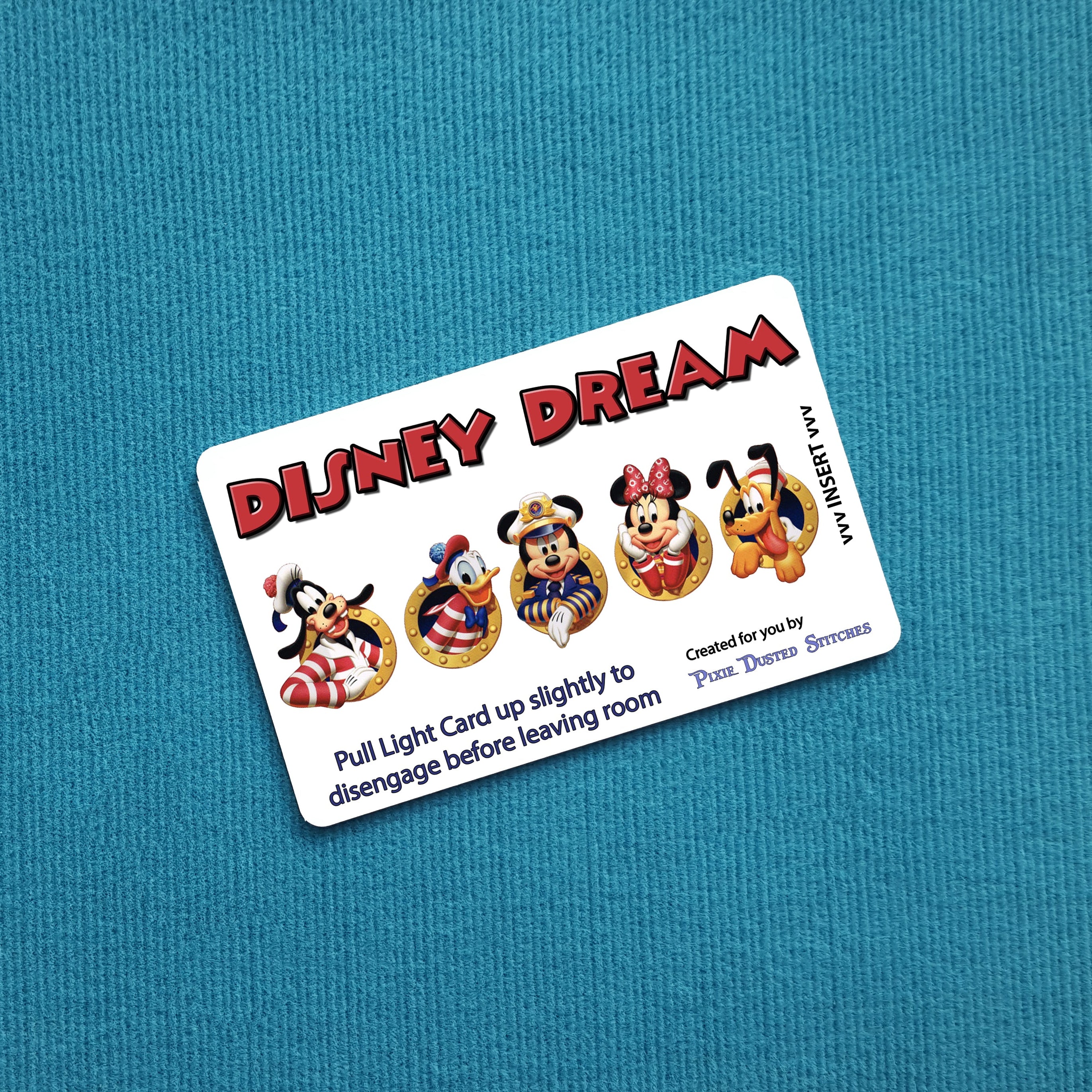 Disney Cruise Light Card® Mickey Minnie Donald Goofy Pluto in
