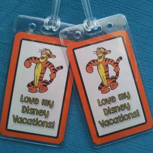 Set of Two &quot;Love My Disney Vacations&quot; Luggage Tags - any character