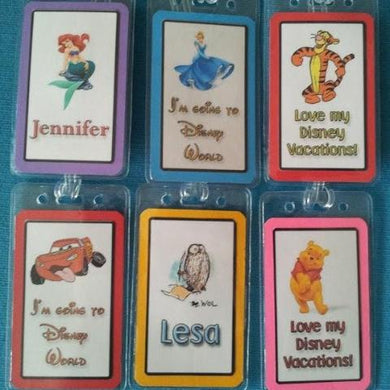 Six Personalized Luggage Tags for Your Disney World - Land - Cruise Trip