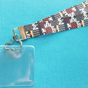 Disney Ribbon Lanyard  - for KTTW card - Disney Cruise - DCL - Graphic Mickey & Minnie - Non-scratchy - Child or Adult