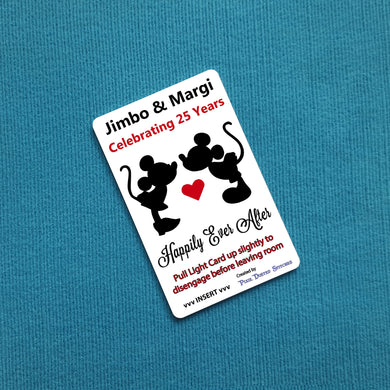 Disney Cruise Light Card® -  Anniversary - Kissing Mickey & Minnie