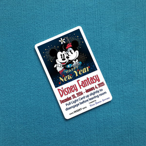 New Year's Eve Happy New Year Custom Ship & Date Disney Cruise Light Card®