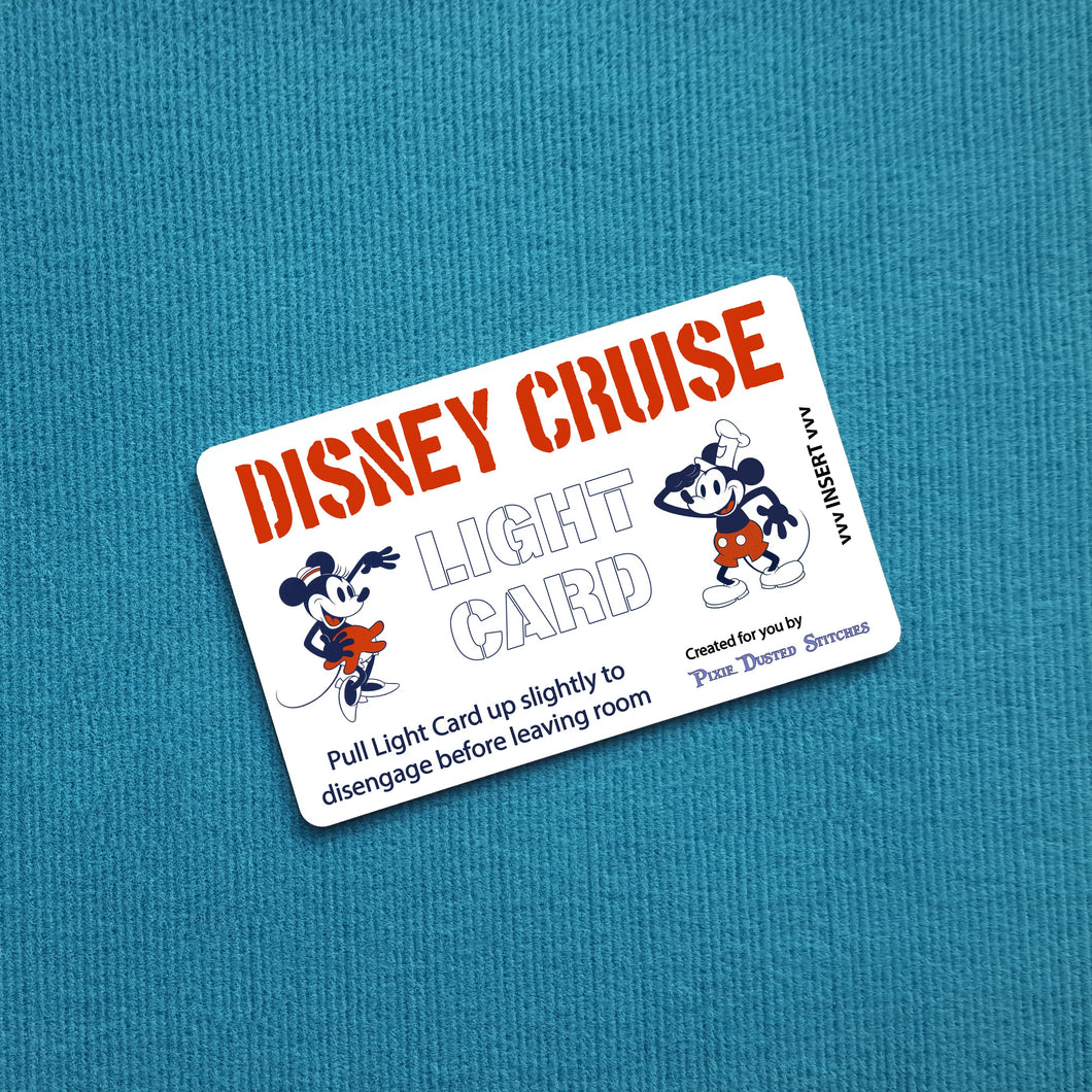 Stencil Steamboat Willie & Sailor Minnie - Disney Cruise Light Card®