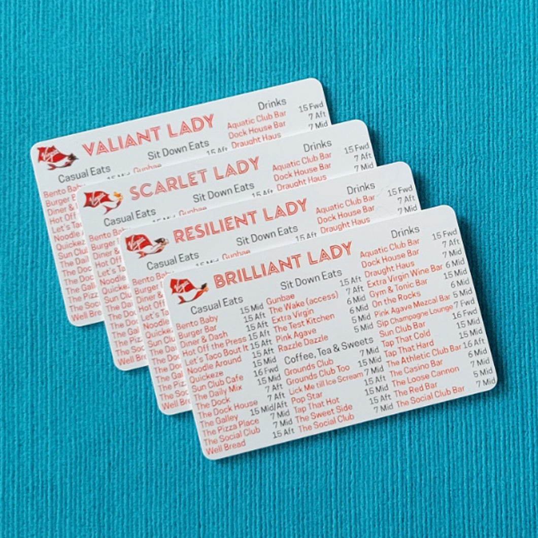 Deck Locator™ Cards - Virgin Voyages Lady Ships