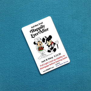 Disney Cruise Light Card® - Cruise Wedding - Bride Minnie & Groom Mickey
