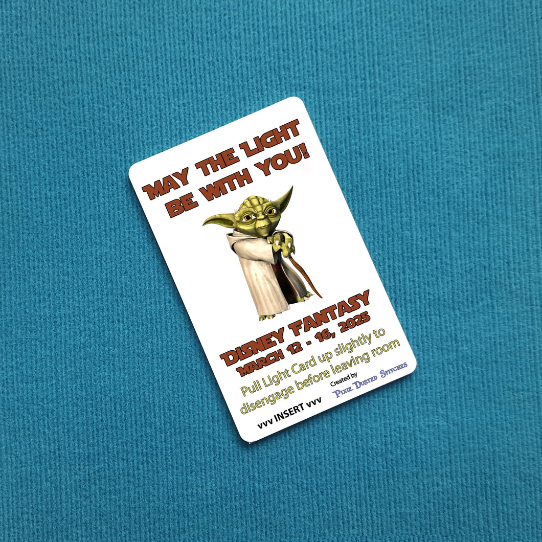 Yoda May the Light be With You Disney Cruise Light Card® Custom ship & Date
