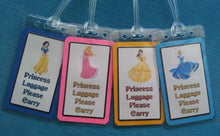 Set of Four Princess Luggage Tags
