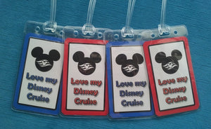 Set of Four "Love My Disney Cruise" Luggage Tags