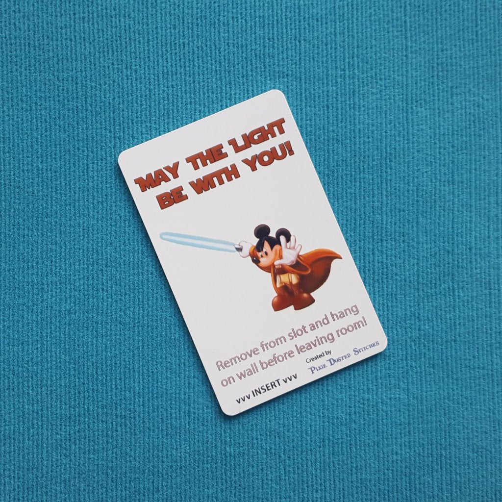 Mickey May the Light be With You Disney Cruise Light Card® card key switch activator for Fish Extender FE Gift Star Wars Day at Sea