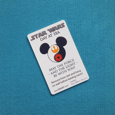 Star Wars Yin/Yang Mickey Disney Cruise Light Card® card key switch activator for Fish Extender FE Gift Star Wars Day at Sea