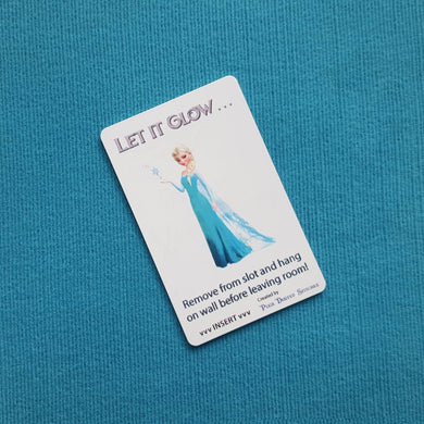 Frozen's Queen Elsa "Let it Glow" Disney Cruise Light Card® card key switch activator for Fish Extender FE Gift DCL