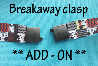 Breakaway clasp - Lanyard snap - ADD-ON - for lanyards