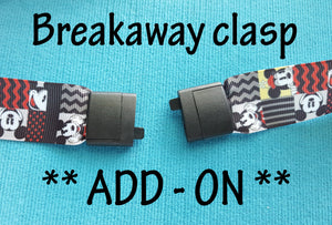 Breakaway clasp - Lanyard snap - ADD-ON - for lanyards