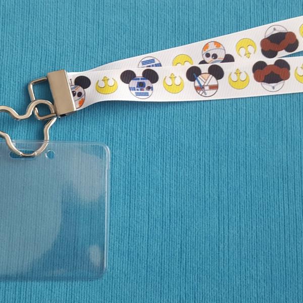 Disney Lanyard - for KTTW Card - Star Wars Mickey Heads - Star Wars Day at Sea - Non-scratchy - Child or Adult
