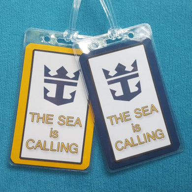 Royal Caribbean Cruise ~ The Sea is Calling ~ Luggage Tags ~ Set of Two ~ Cruise Gift