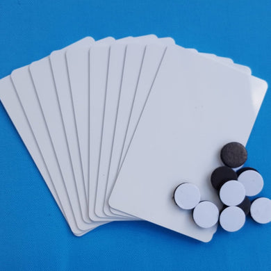 Disney Cruise - DIY Card Key Switch Activators - Set of 10 - Blank PVC Cards and Self-adhesive Magnets - Make Your Own DCL Light Slot Cards
