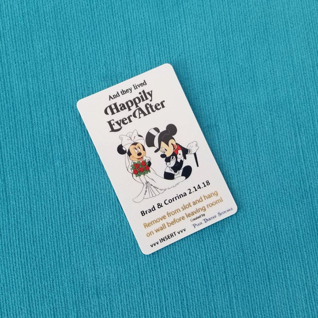 Disney Cruise Light Card® - Cruise Wedding - Bride Minnie & Groom Mickey - custom magic card key switch activator Fish Extender FE Gift DCL
