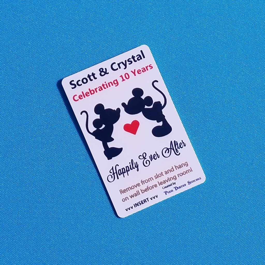 Disney Cruise Light Card® - Cruise Anniversary - Kissing Mickey & Minnie - custom magic card key switch activator Fish Extender FE Gift DCL