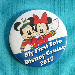 Disney Cruise - My First Solo Disney Cruise - 2018 - 2019 - Fish Extender - FE Gift - Celebration Magnet - Celebration Pin - Pin Back Button