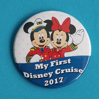 Disney Cruise - "My First Disney Cruise" - 2017 - 2018 - Fish Extender - FE Gift - Celebration Button - Celebration Pin - Pin Back Button