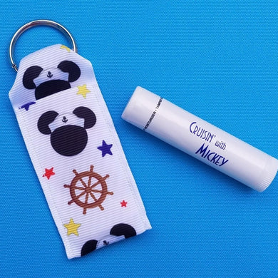 Lip balm Holder with Coconut Lip Balm - Set - for Disney cruise - DCL - Nautical Mickey - Fish Extender gift - FE gift - Exclusive! Save 10%