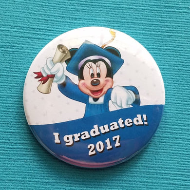 Graduation Button - 2018 - 2019 - Disney Cruise - Disney World - Disneyland - Celebration Button - Celebration Pin - Magnet - Grad Minnie