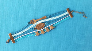 Ariel bracelet - multi-strand - Kiss the Girl - Dinglehopper - Starfish - Disney Cruise Fish Extender Gift - Nautical FE Gift