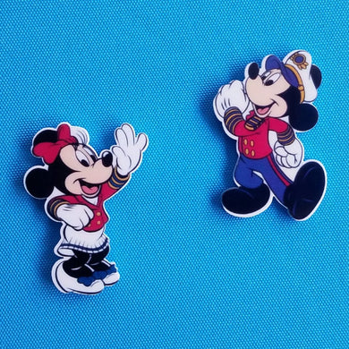 Captain Mickey & First Mate Minnie Magnet Set for Fish Extender Gift Disney Cruise FE Gift