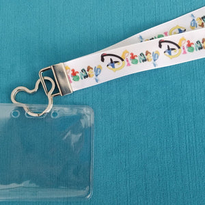 Disney Cruise Lanyard - Disney World Lanyard - KTTW Card Holder - Disney Princess Letters - Non-scratchy - Child or Adult