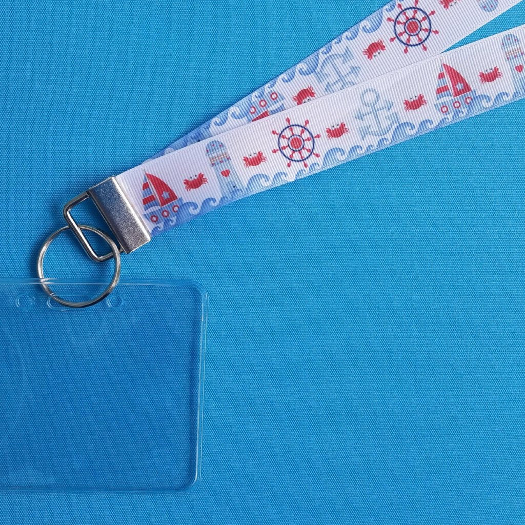 Cruise Lanyard - Vacation Lanyard - Crabby Lighthouses - Norwegian Cruise - Royal Caribbean - Carnival - Non-scratchy - Child or Adult