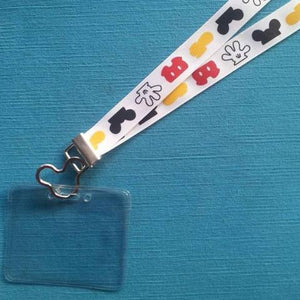 Disney KTTW Card Holder/Lanyard  - Mickey Parts - Non-scratchy - Child or Adult