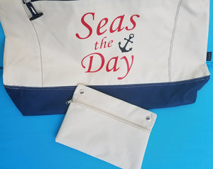 Large Cruise Tote - Tote Bag - Seas the Day - Color/design choice - Disney - DCL - Celebrity - Royal Caribbean - Norwegian - Carnival - MSC