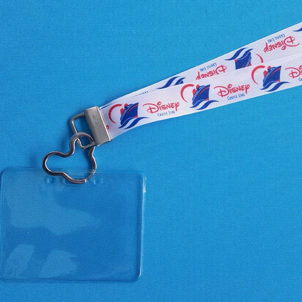 Disney Lanyard  - for KTTW Card - Disney Cruise - DCL - Disney Cruise Line Waves - Non-scratchy - Child or Adult - ID Holder