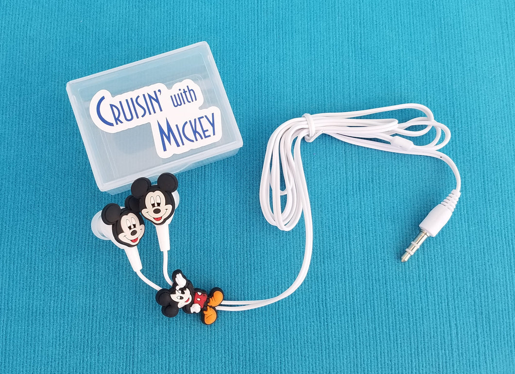 Cruisin' with Mickey - Cruisin' with Minnie-  Earbuds & Case - Fish Extender Gift - Earphones - Disney Cruise FE Gift
