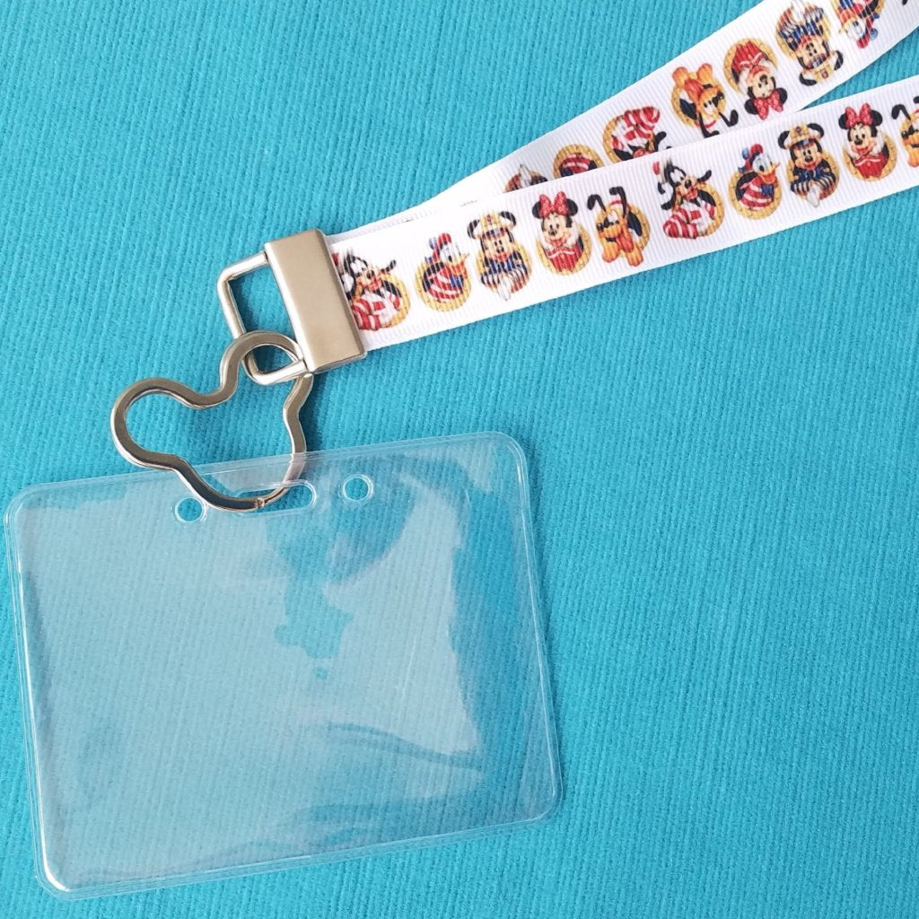 Disney Cruise Lanyard - Disney World Lanyard - KTTW Card Holder - Portholes with Character - Exclusive! - Non-scratchy - Child or Adult