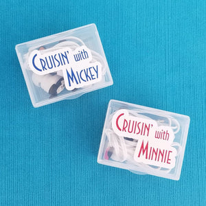 Cruisin&#39; with Mickey - Cruisin&#39; with Minnie-  Earbuds & Case - Fish Extender Gift - Earphones - Disney Cruise FE Gift