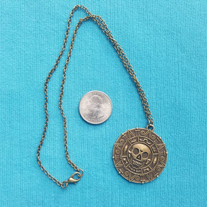 Disney Cruise Fish Extender FE Gift - Pirates of the Caribbean Aztec Coin Necklace - Pirates IN the Caribbean - Boys Teens Men