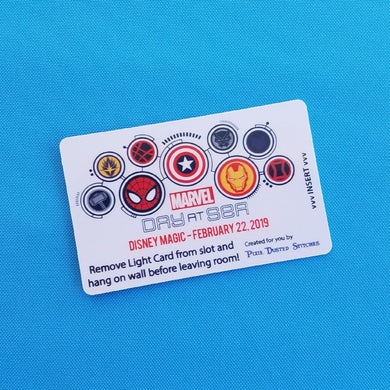 MARVEL Day at Sea DCL Disney Cruise Light Card® card key switch activator for Fish Extender FE Gift