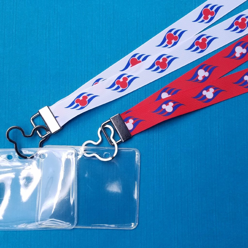 Disney Lanyard  - for KTTW - Jumbo DCL Logo - DCL - Non-scratchy - Child or Adult - Red or White