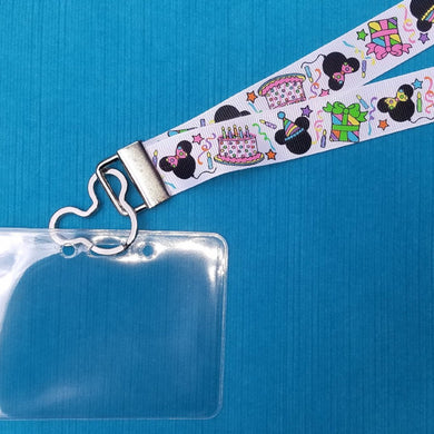 Disney Lanyard  - for KTTW - Mouse Birthday - DCL - Disney World - Disneyland - Non-scratchy - Child or Adult