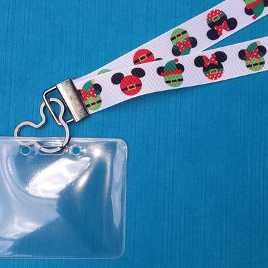 Disney Lanyard  - Mickey & Minnie Elves - Christmas Elf - DCL - Disney World - Disneyland - Non-scratchy - Child or Adult
