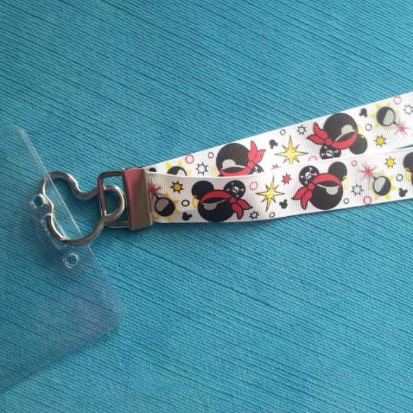 Disney Lanyard  - for KTTW - Disney Cruise -  DCL - Pirate Mickey - Non-scratchy - Child or Adult