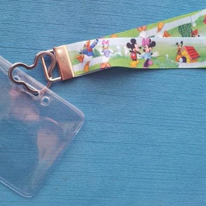 Disney KTTW Card Holder/Lanyard  - Mickey & Gang - Non-scratchy - Child or Adult