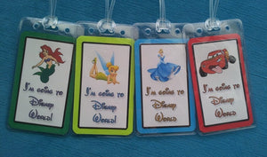 Set of Two &quot;I&#39;m Going to Disney World&quot; Luggage Tags - any characters