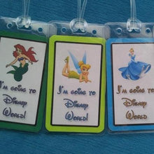 Set of Four &quot;I&#39;m Going to Disney World&quot; Luggage Tags - any characters