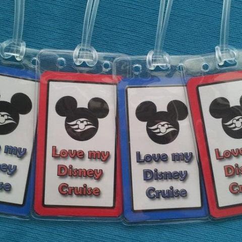 Set of Four Love My Disney Cruise Luggage Tags Pixie Dusted Stitches