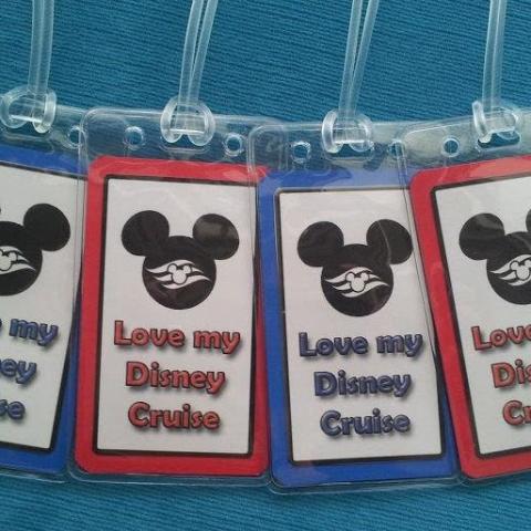 Set of Four "Love My Disney Cruise" Luggage Tags