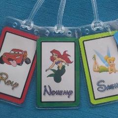 Set of Four Personalized Luggage Tags for Your Disney World - Land - Cruise Trip