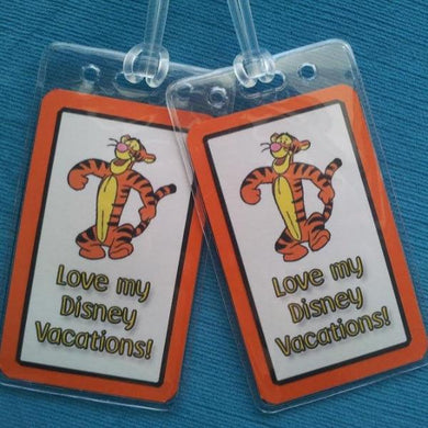 Set of Two "Love My Disney Vacations" Luggage Tags - any character