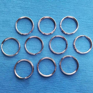 Split Ring - Set of 10 - Keyring Key Rings - for Key Fob - Fish Extender - FE Gift